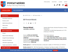 Tablet Screenshot of bip.powiatminski.pl